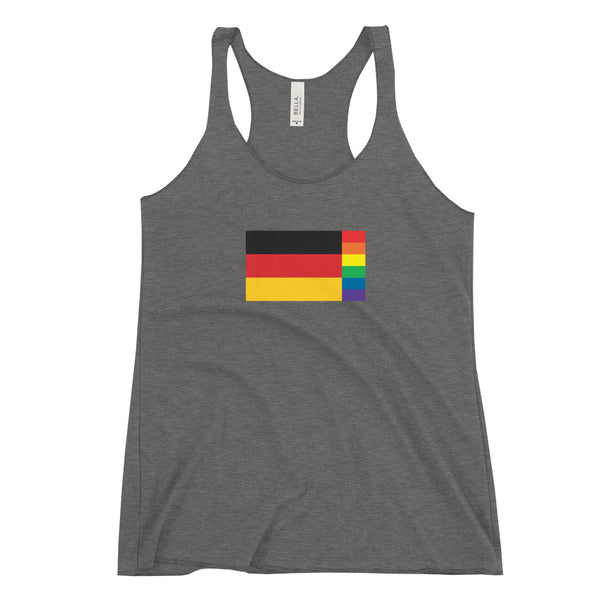 Germany LGBT Pride Flag Women's Racerback Tank