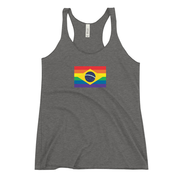 Brazil LGBT Pride Flag Women's Racerback Tank