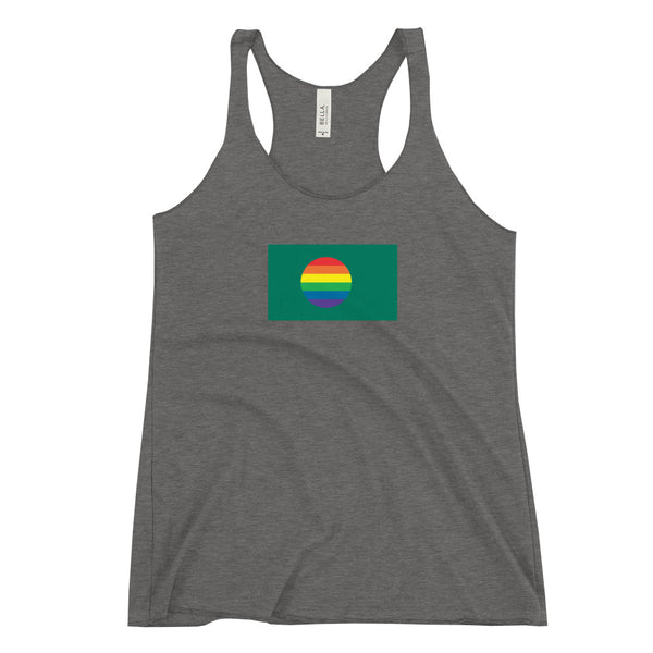 Bangladesh LGBT Pride Flag Women's Racerback Tank