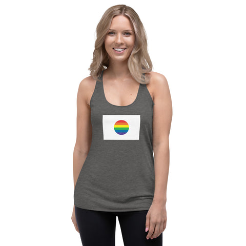 Japan LGBT Pride Flag Women's Racerback Tank