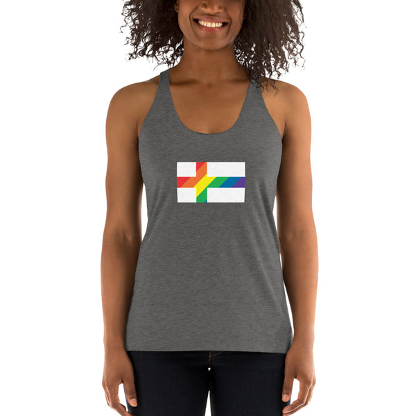 Finland LGBT Pride Flag Women's Racerback Tank