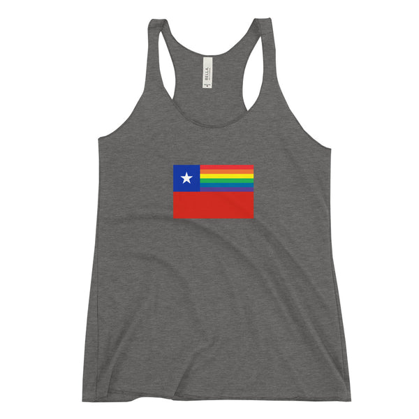 Chile LGBT Pride Flag Women's Racerback Tank