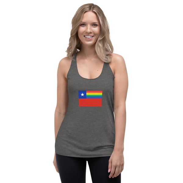 Chile LGBT Pride Flag Women's Racerback Tank