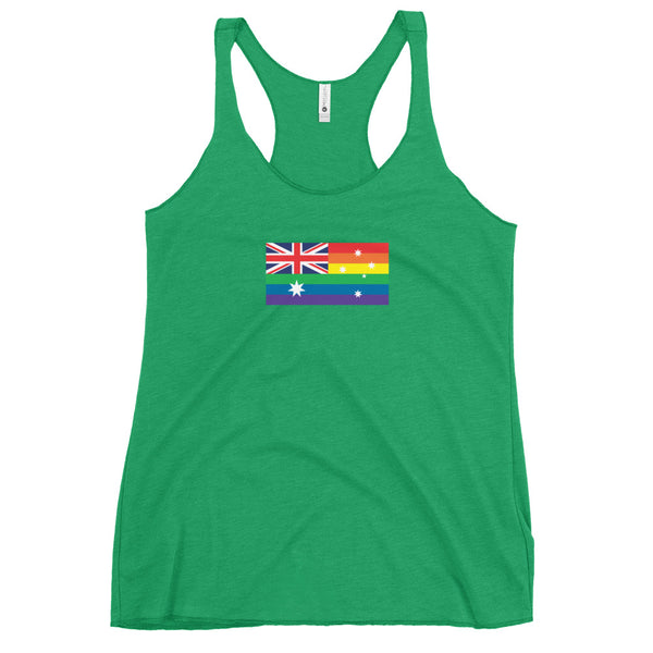 Australia LGBT Pride Flag Women's Racerback Tank