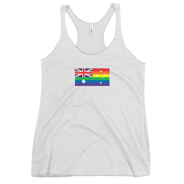 Australia LGBT Pride Flag Women's Racerback Tank