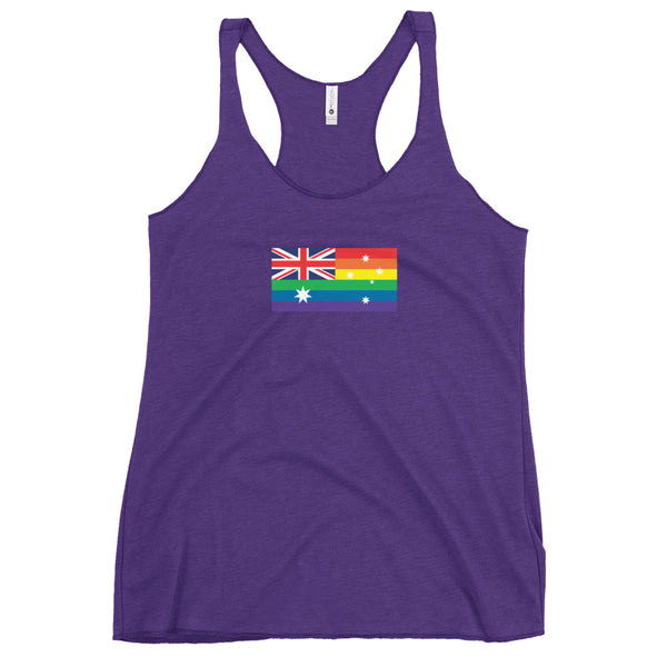 Australia LGBT Pride Flag Women's Racerback Tank