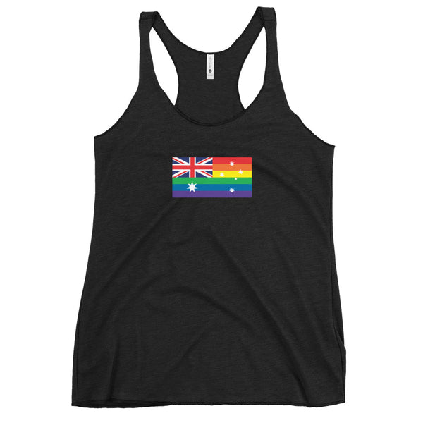 Australia LGBT Pride Flag Women's Racerback Tank