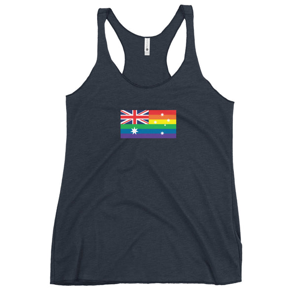 Australia LGBT Pride Flag Women's Racerback Tank