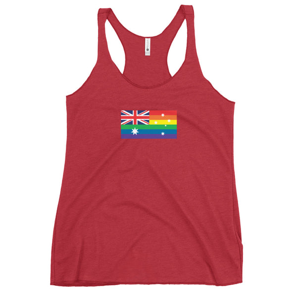 Australia LGBT Pride Flag Women's Racerback Tank