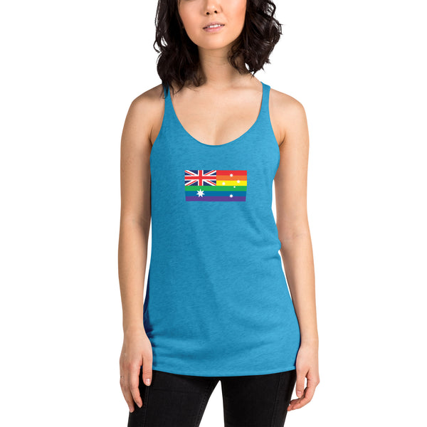 Australia LGBT Pride Flag Women's Racerback Tank