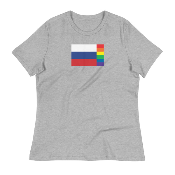 Russia LGBT Pride Flag Women's Relaxed T-Shirt
