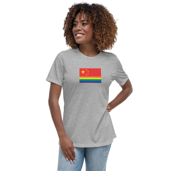 China Pride Flag Women's Relaxed T-Shirt
