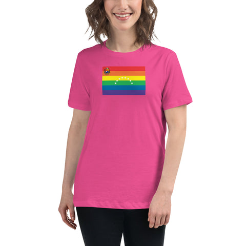 Venezuela LGBT Pride Flag Women's Relaxed T-Shirt