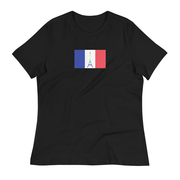 France LGBT Pride Flag Women's Relaxed T-Shirt
