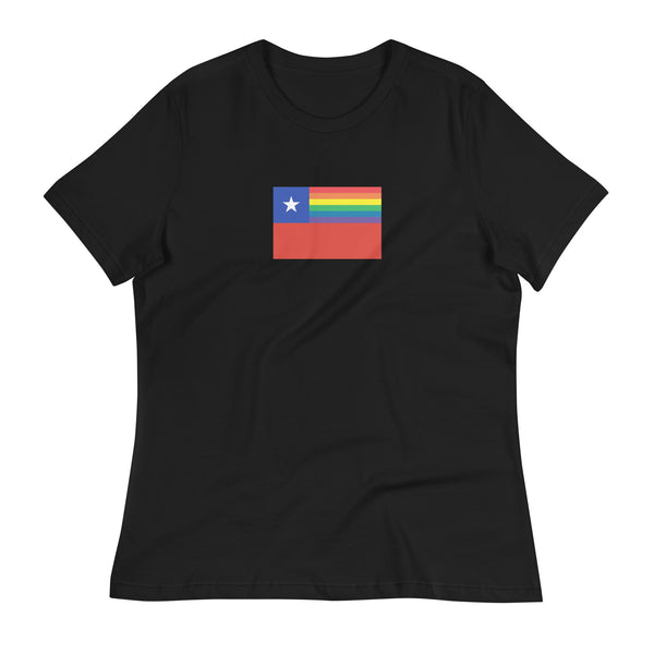 Chile LGBT Pride Flag Women's Relaxed T-Shirt