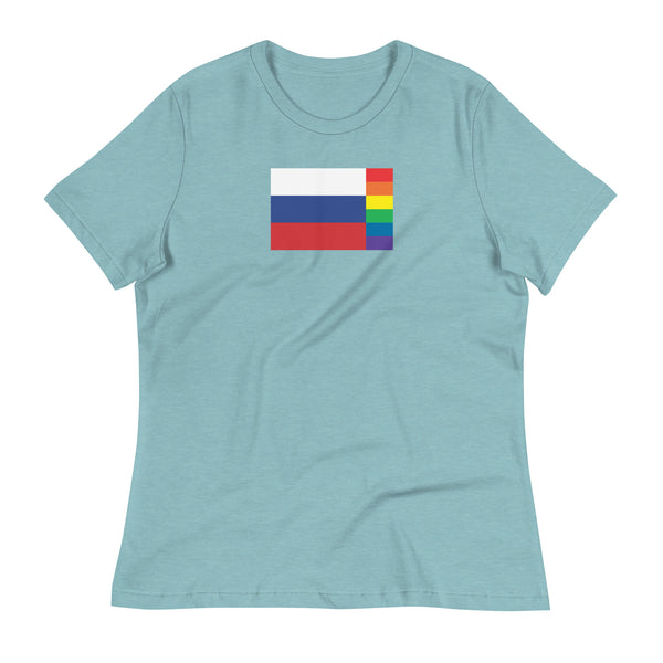 Russia LGBT Pride Flag Women's Relaxed T-Shirt