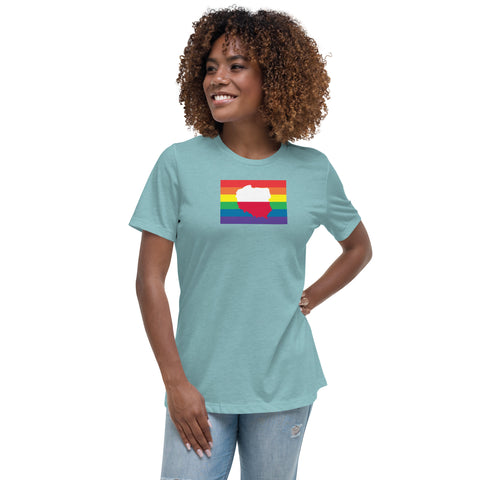 Poland LGBT Pride Flag Women's Relaxed T-Shirt