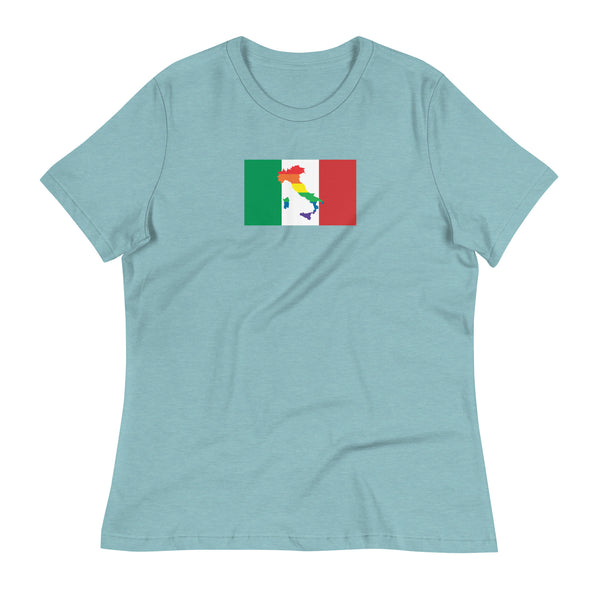 Italy LGBT Pride Flag Women's Relaxed T-Shirt