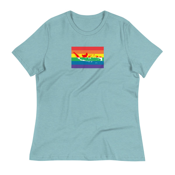 Indonesia LGBT Pride Flag Women's Relaxed T-Shirt