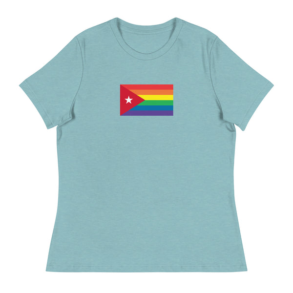 Cuba LGBT Pride Flag Women's Relaxed T-Shirt