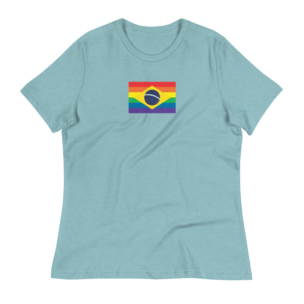 Brazil LGBT Pride Flag Women's Relaxed T-Shirt