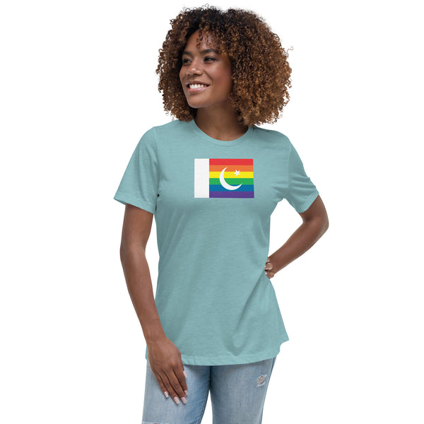 Pakistan LGBT Pride Flag Women's Relaxed T-Shirt