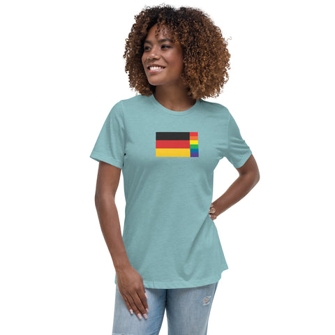 Germany LGBT Pride Flag Women's Relaxed T-Shirt