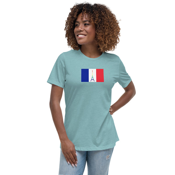 France LGBT Pride Flag Women's Relaxed T-Shirt