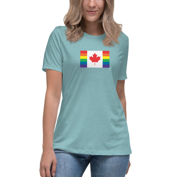 Canada LGBT Pride Flag Women's Relaxed T-Shirt