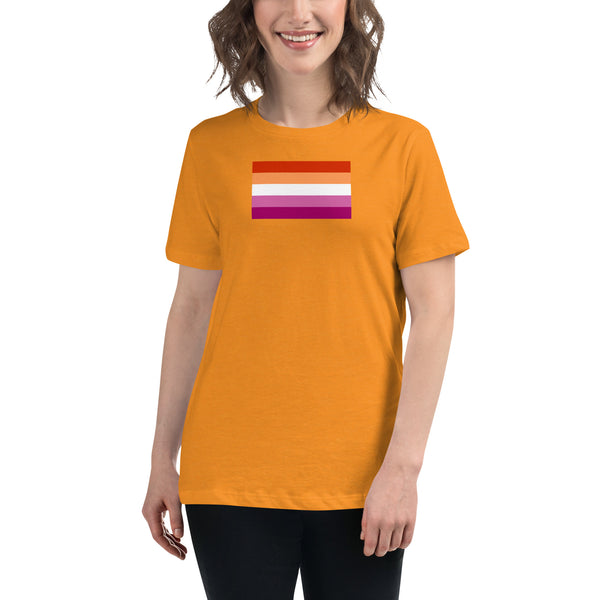 Sunset Lesbian Pride Flag (2019) Women's Relaxed Fit T-Shirt