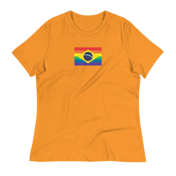 Brazil LGBT Pride Flag Women's Relaxed T-Shirt