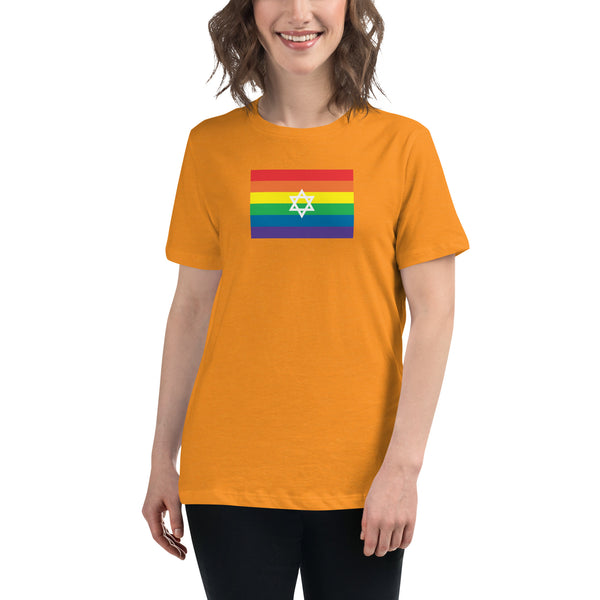 Israel LGBT Pride Flag Women's Relaxed T-Shirt