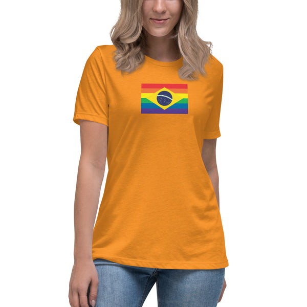 Brazil LGBT Pride Flag Women's Relaxed T-Shirt