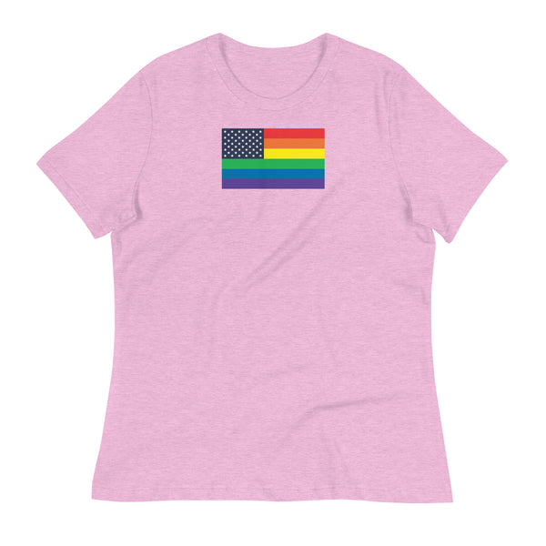 United States LGBT Pride Flag Women's Relaxed T-Shirt