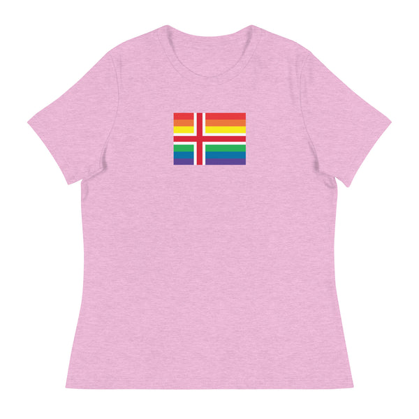 Iceland LGBT Pride Flag Women's Relaxed T-Shirt