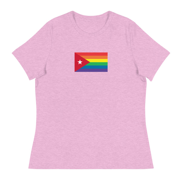 Cuba LGBT Pride Flag Women's Relaxed T-Shirt