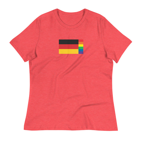 Germany LGBT Pride Flag Women's Relaxed T-Shirt