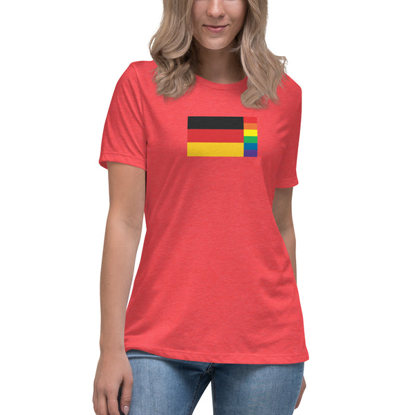 Germany LGBT Pride Flag Women's Relaxed T-Shirt