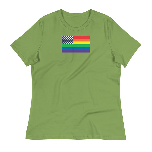 United States LGBT Pride Flag Women's Relaxed T-Shirt