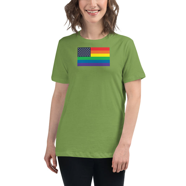 United States LGBT Pride Flag Women's Relaxed T-Shirt