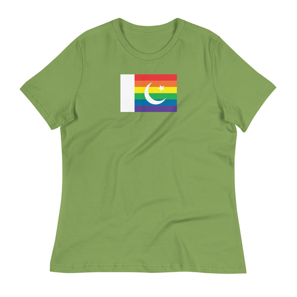 Pakistan LGBT Pride Flag Women's Relaxed T-Shirt