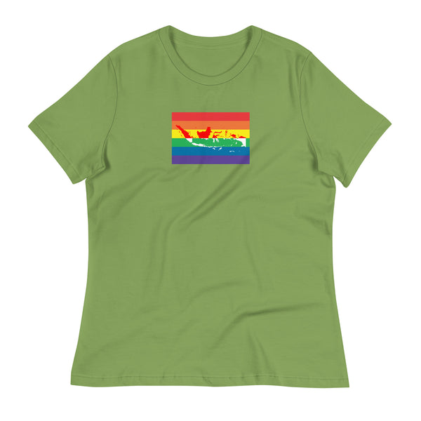 Indonesia LGBT Pride Flag Women's Relaxed T-Shirt
