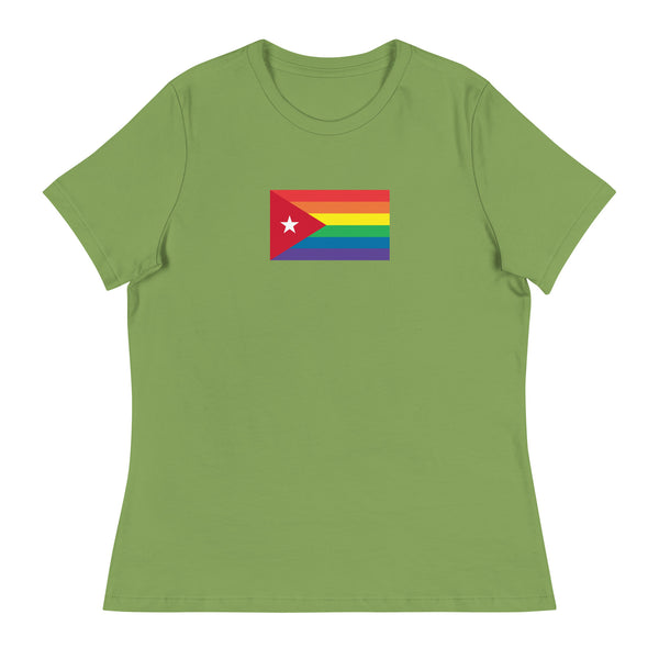 Cuba LGBT Pride Flag Women's Relaxed T-Shirt
