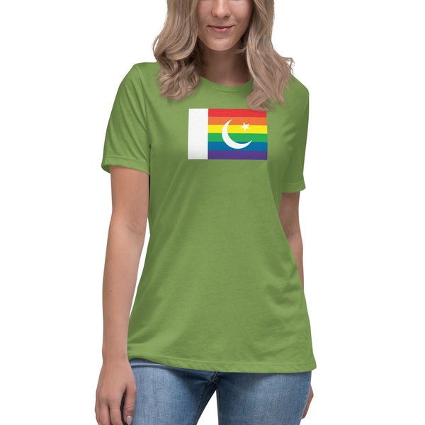 Pakistan LGBT Pride Flag Women's Relaxed T-Shirt