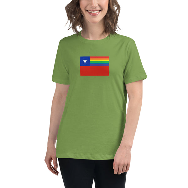 Chile LGBT Pride Flag Women's Relaxed T-Shirt