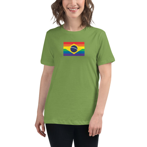 Brazil LGBT Pride Flag Women's Relaxed T-Shirt