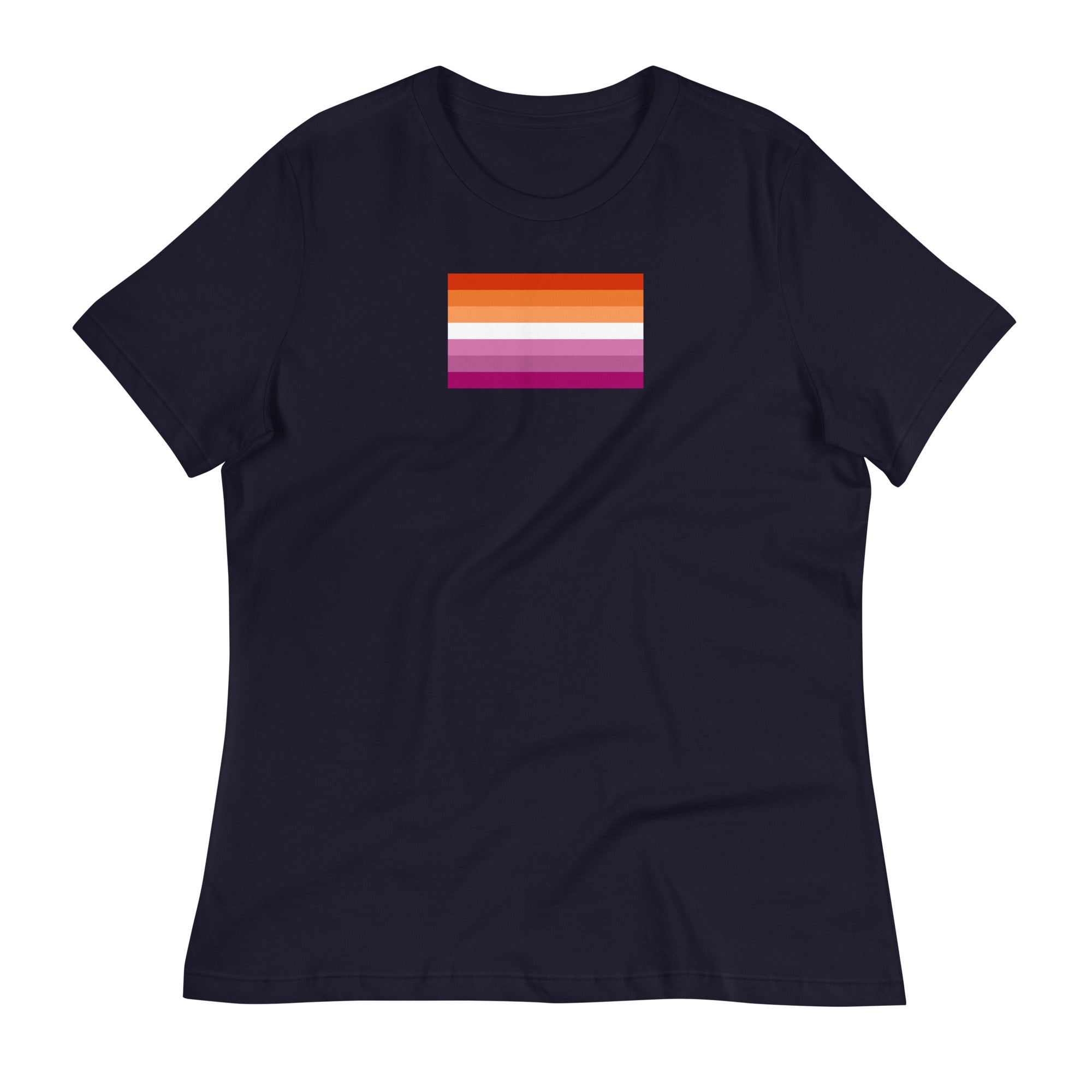 Women's Relaxed Fit T-Shirt With Sunset Lesbian Pride Flag (2019)