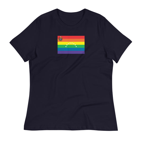 Venezuela LGBT Pride Flag Women's Relaxed T-Shirt