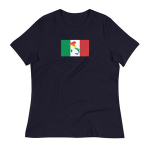 Italy LGBT Pride Flag Women's Relaxed T-Shirt