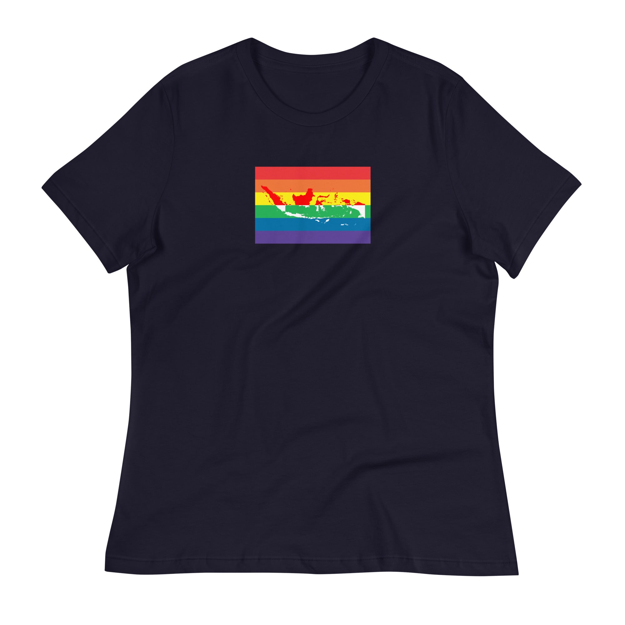 Indonesia LGBT Pride Flag Women's Relaxed T-Shirt